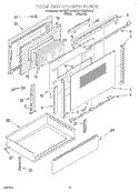 DOOR AND DRAWER Diagram and Parts List for KERC500EAL2  KitchenAid Range