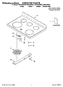 COOKTOP PARTS Diagram and Parts List for KERA205PBT3  KitchenAid Range