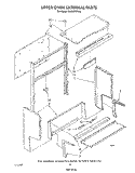 UPPER OVEN EXTERNAL Diagram and Parts List for SE950PERW4  Whirlpool Range