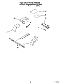 TOP VENTING PARTS, OPTIONAL PARTS (NOT INCLUDED) Diagram and Parts List for YGY398LXPQ00  Whirlpool Range