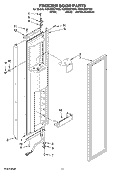 FREEZER DOOR PARTS Diagram and Parts List for KSSS36QTB00  KitchenAid Refrigerator