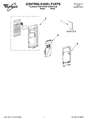 CONTROL PANEL PARTS Diagram and Parts List for GH9184XLB0  Whirlpool Microwave