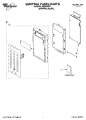 CONTROL PANEL PARTS Diagram and Parts List for MH3184XPY1  Whirlpool Microwave