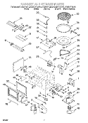 CABINET AND STIRRER Diagram and Parts List for KEMS377GAL0  KitchenAid Microwave Oven Combo