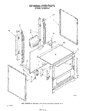 EXTERNAL OVEN Diagram and Parts List for SF305ESRW1  Whirlpool Range