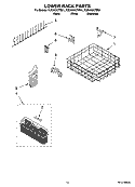 Part Location Diagram of W10728159 Whirlpool Lower Dishrack