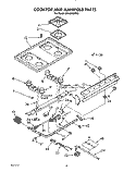 COOKTOP AND MANIFOLD, LIT/OPTIONAL Diagram and Parts List for SF310PEWW3  Whirlpool Range