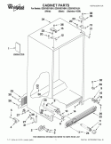 CABINET PARTS Diagram and Parts List for ED2KVEXVB01  Whirlpool Refrigerator