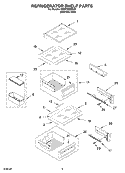 REFRIGERATOR SHELF PARTS Diagram and Parts List for KSSP48QMS00  KitchenAid Refrigerator