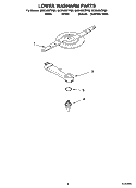 LOWER WASHARM PARTS Diagram and Parts List for GU2500XTPS0  Whirlpool Dishwasher