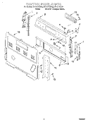 Part Location Diagram of WP6610464 Whirlpool Control Board with Overlay - Black