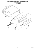 TOP GRILLE AND UNIT COVER PARTS Diagram and Parts List for KSSP42QMS00  KitchenAid Refrigerator