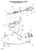 MOTOR AND CONTROL PARTS Diagram and Parts List for K45SSAC-0  KitchenAid Mixer
