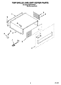 TOP GRILLE AND UNIT COVER PARTS Diagram and Parts List for KBFO42FSX00  KitchenAid Refrigerator