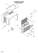 CABINET Diagram and Parts List for ACM492XK0  Whirlpool Air Conditioner