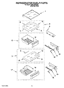 REFRIGERATOR SHELF PARTS Diagram and Parts List for KSSC48QTS02  KitchenAid Refrigerator