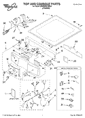 TOP AND CONSOLE PARTS Diagram and Parts List for 3RAWZ481EML0  Whirlpool Dryer