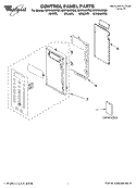 CONTROL PANEL PARTS Diagram and Parts List for MH3184XPS0  Whirlpool Microwave