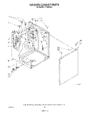 WASHER CABINET Diagram and Parts List for LT5100XSW1  Whirlpool Washer Dryer Combo