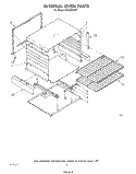 INTERNAL OVEN Diagram and Parts List for SF3020SRW1  Whirlpool Range