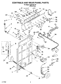 CONTROLS AND REAR PANEL Diagram and Parts List for LSB6400LW0  Whirlpool Washer