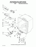 REFRIGERATOR LINER PARTS Diagram and Parts List for KBFS25EWBL4  KitchenAid Refrigerator