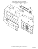 CONTROL PANEL PARTS Diagram and Parts List for WFG520S0AS0  Whirlpool Range