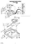 MACHINE BASE PARTS Diagram and Parts List for IL45000  Inglis Washer