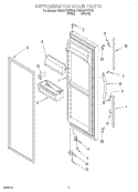 REFRIGERATOR DOOR Diagram and Parts List for 7GD27DFXFT00  Whirlpool Refrigerator