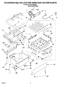EVAPORATOR ICE CUTTER GRID AND WATER PARTS Diagram and Parts List for KUIA18NNJS3  KitchenAid Ice Maker