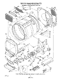 DRYER BULKHEAD Diagram and Parts List for LT7000XTM0  Whirlpool Washer Dryer Combo