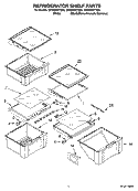 REFRIGERATOR SHELF PARTS Diagram and Parts List for GF6NFEXTB00  Whirlpool Refrigerator