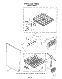 DISHRACK Diagram and Parts List for DU9000XR0  Whirlpool Dishwasher