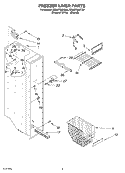 FREEZER LINER Diagram and Parts List for ED2NTQXKT00  Whirlpool Refrigerator