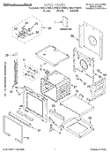 OVEN, LITERATURE Diagram and Parts List for KEBC177HBL0  KitchenAid Wall Oven