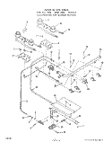 BURNER Diagram and Parts List for 1405W0A  Roper Range