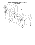 DRYER FRONT PANEL AND DOOR Diagram and Parts List for KELC500TAL1  KitchenAid Washer Dryer Combo