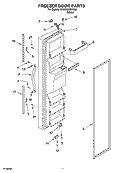 FREEZER DOOR PARTS Diagram and Parts List for 5VGS3SHGKQ02  Whirlpool Refrigerator