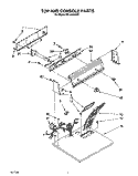 SECTION Diagram and Parts List for REL4422AW0  Roper Dryer