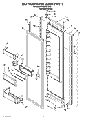 REFRIGERATOR DOOR PARTS Diagram and Parts List for KSSO42FTX00  KitchenAid Refrigerator