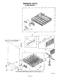 DISHRACK Diagram and Parts List for DU9000XR3  Whirlpool Dishwasher