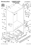 CABINET, LITERATURE Diagram and Parts List for KBRP36FKS00  KitchenAid Refrigerator