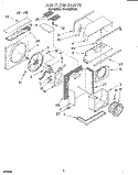 AIR FLOW Diagram and Parts List for 3PACM07DD0  Whirlpool Air Conditioner