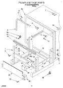 FRAME AND TANK Diagram and Parts List for KUDJ23HYWH3  KitchenAid Dishwasher