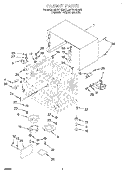 CABINET, LITERATURE Diagram and Parts List for MT8116XEB1  Whirlpool Microwave