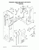 FREEZER LINER AND AIR FLOW PARTS Diagram and Parts List for KSSC36QTS04  KitchenAid Refrigerator