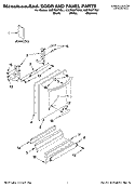 DOOR AND PANEL PARTS Diagram and Parts List for KUDT03FTBL1  KitchenAid Dishwasher