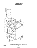 CABINET Diagram and Parts List for LA5580XMW1  Whirlpool Washer