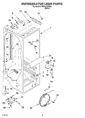 REFRIGERATOR LINER PARTS Diagram and Parts List for RS25AFXMQ00  Roper Refrigerator