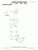 MOTOR AND DRIVE PARTS Diagram and Parts List for KUCS03CTSS1  KitchenAid Trash Compactor